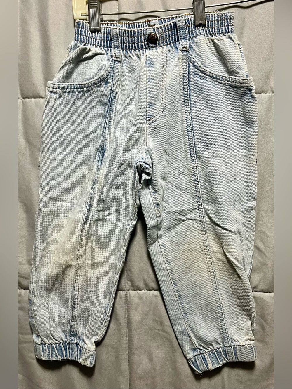 Vintage 90s Levi’s Kids Elastic Waist Jogger Jeans Light Wash Size 5